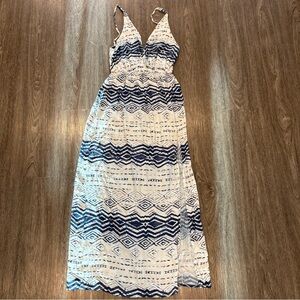 Blue and White Maxi Sundress